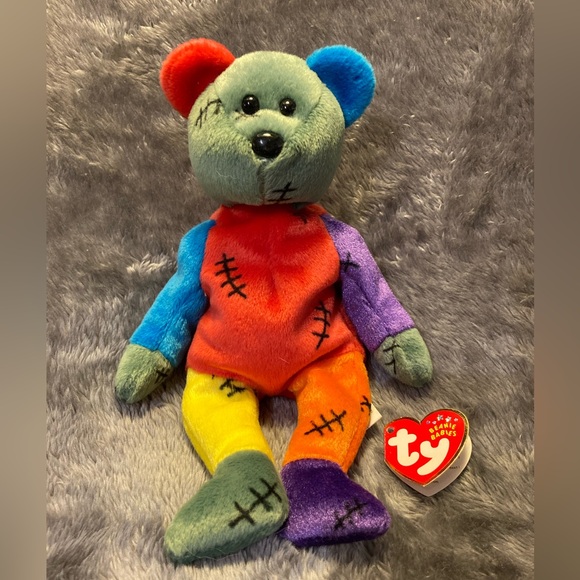 **RARE** 2001 Ty Frankenteddy with Tag Error